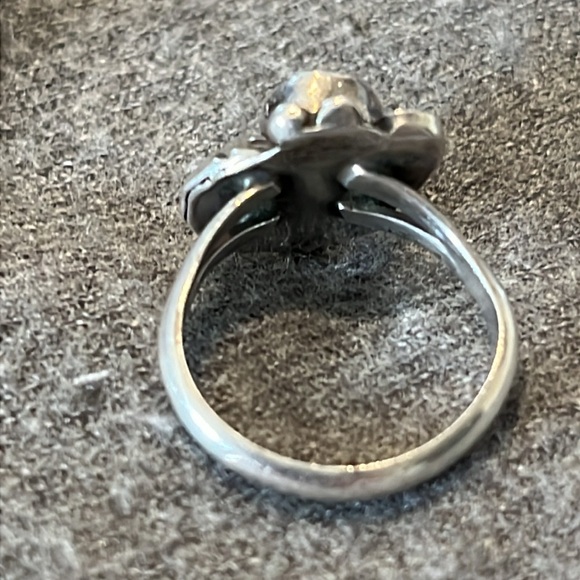 Sterling Malachite Ring-4.5 - Picture 3 of 7